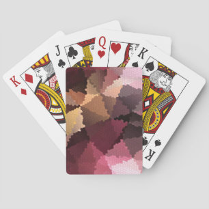 Baraja De Cartas Mosaico en colores marrón rosa y amarillo