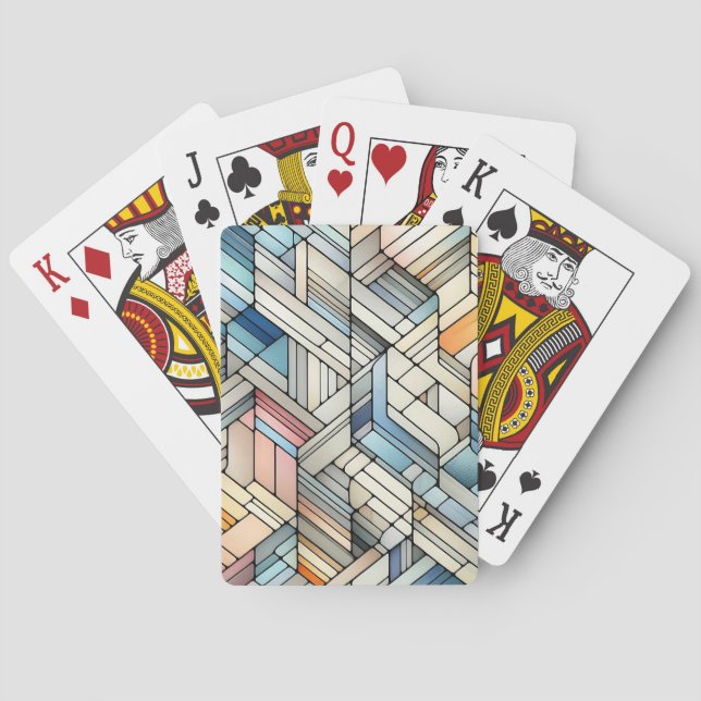 Baraja De Cartas Mosaico geométrico (Reverso)