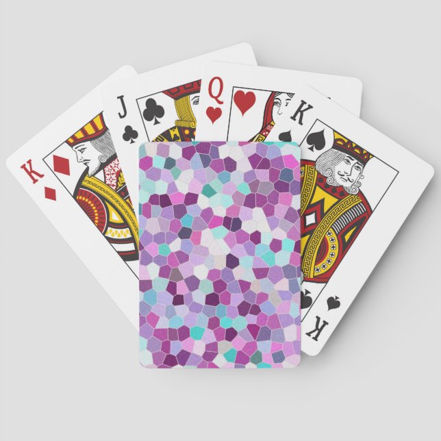 Baraja De Cartas Mosaico No. 01 Purpurina arcoiris (Reverso)