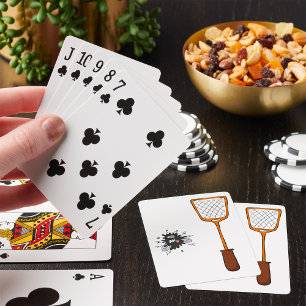 Baraja De Cartas Mosca Aplastada y Matamoscas Humor de Bicho Muerto