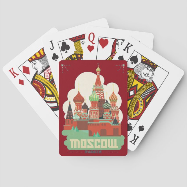 Baraja De Cartas Moscú Rusia (Reverso)