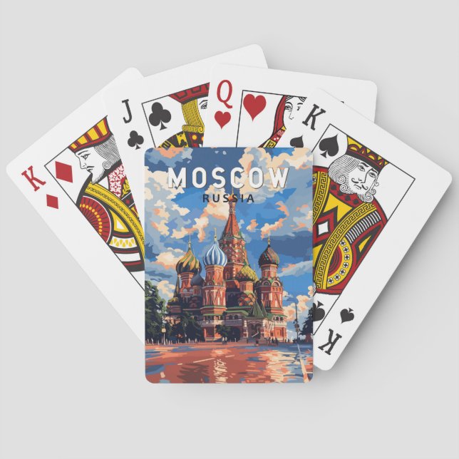 Baraja De Cartas Moscú Rusia Viaje al arte (Reverso)