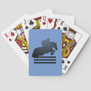 Baraja De Cartas Mostrar saltador limpiando un obstáculo.