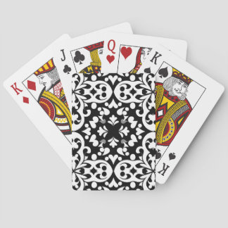 Baraja De Cartas motif noir sur fond blanc