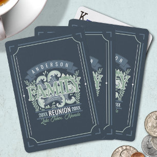 Baraja De Cartas Motivo de Reunión Familiar en Mountain Lake ID1317
