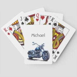 Baraja De Cartas Motocicleta azul
