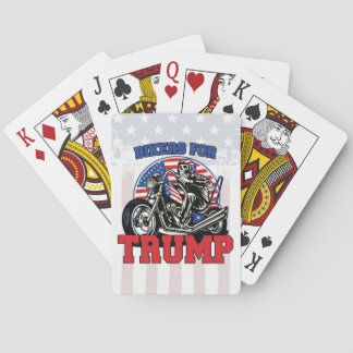 Baraja De Cartas Motocicleta del presidente patriótico TRUMP