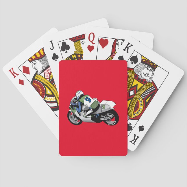 Baraja De Cartas Motocicleta deportiva (Reverso)
