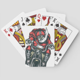 Baraja De Cartas Motocicleta Santa