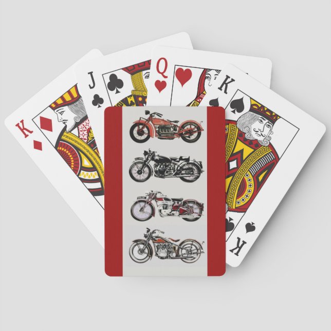 BARAJA DE CARTAS MOTOCICLETAS DE VINTAJE (Reverso)