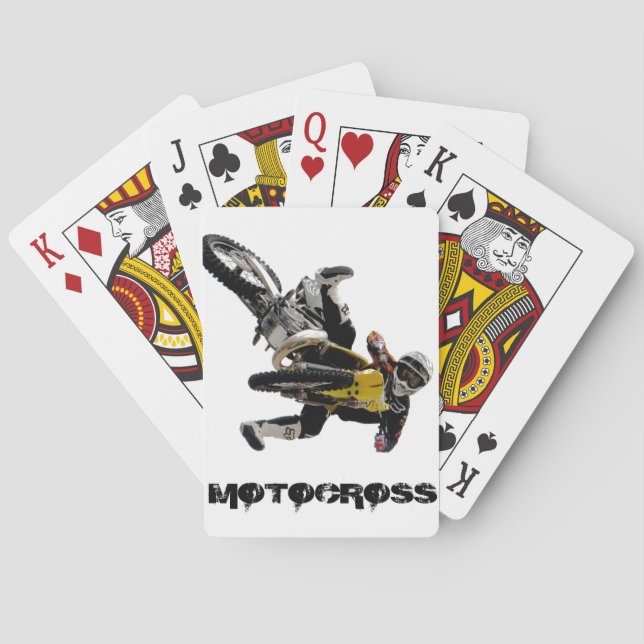 Baraja De Cartas Motocross Playing card, Copyright Karen J Williams (Reverso)