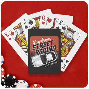 Baraja De Cartas Motodeporte de autocar de Carreras callejera perso