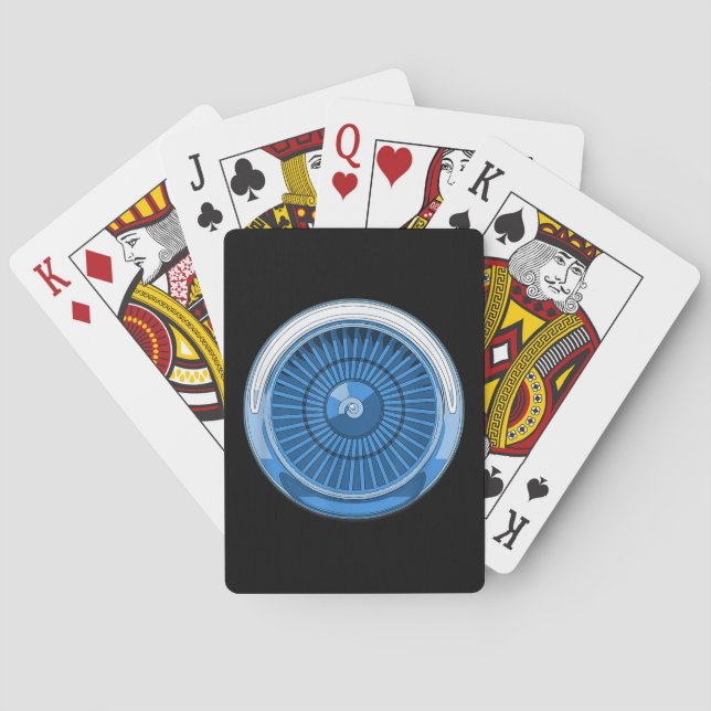 Baraja De Cartas Motor a Chorro (Reverso)