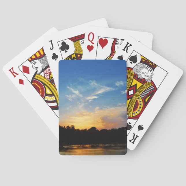 Baraja De Cartas Mountain Lake Sunset (Reverso)