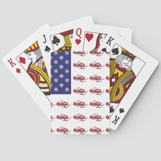 Baraja De Cartas Movilización de nieve patriótica (Reverso)