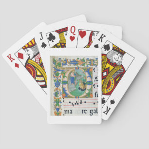 Baraja De Cartas Ms 515 f.1r el proyecto milagroso de pescados, de