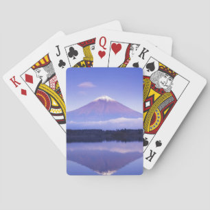 Baraja De Cartas Mt. Fuji con Nube Lenticular, Lago Motosu,