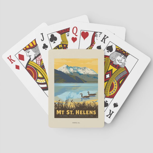 Baraja De Cartas Mt Santa Helens | Washington (Reverso)