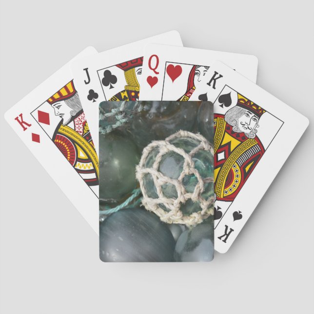 Baraja De Cartas Muchas carrozas de pesca de vidrio, Alaska (Reverso)