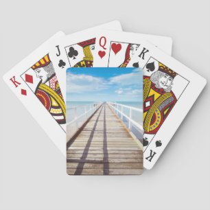 Baraja De Cartas Muelle Clásico de Playa Tropical