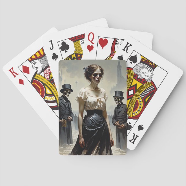 Baraja De Cartas Muerte Por Cólera Postcard Alemana 1892 (Reverso)