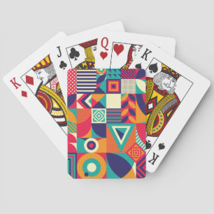 Baraja De Cartas Muestra formas geométricas abstractas, patrón sin
