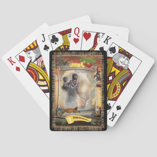 Baraja De Cartas Mujer africana (Reverso)