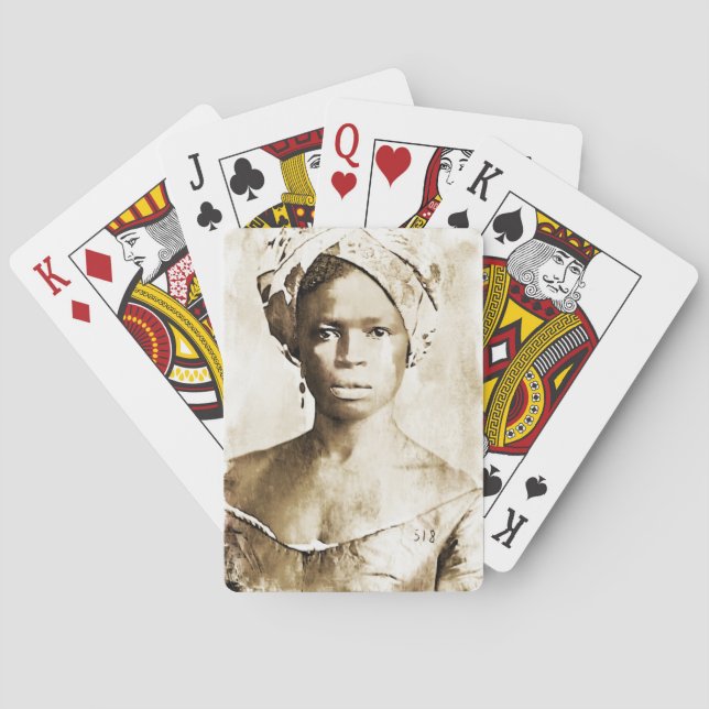 Baraja De Cartas Mujer afroamericana (Reverso)
