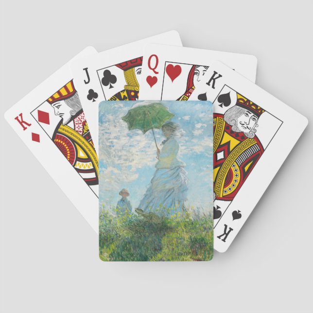 Baraja De Cartas Mujer con Parasol Claude Monet (Reverso)