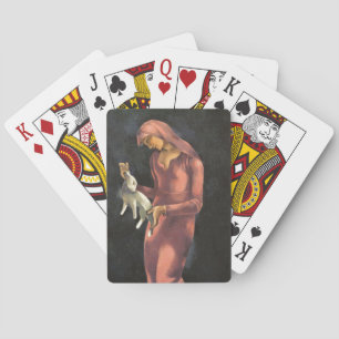 Baraja De Cartas Mujer con un conejo