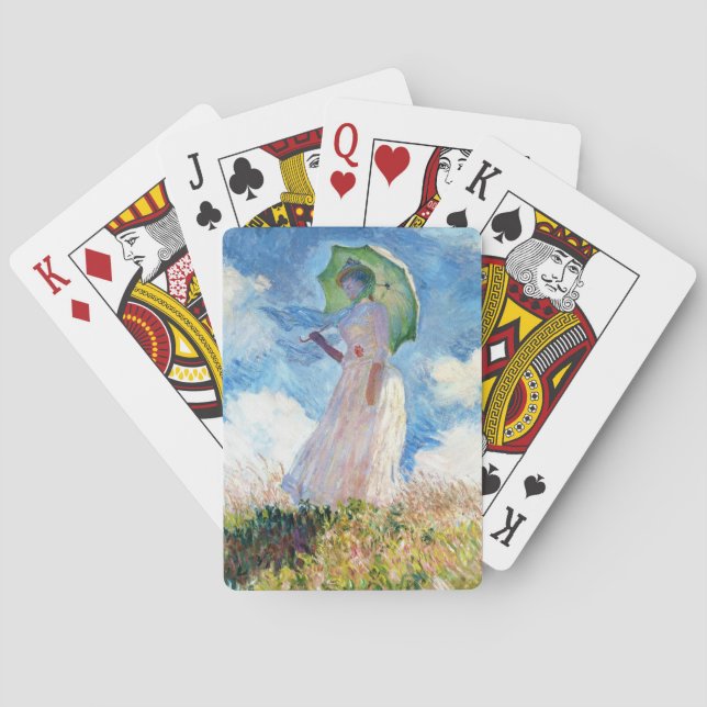Baraja De Cartas Mujer con un parasol Claude Monet (Reverso)