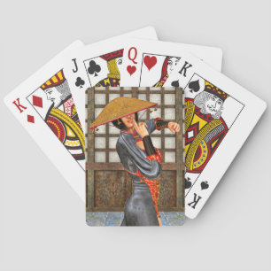 Baraja De Cartas Mujer de batalla asiática