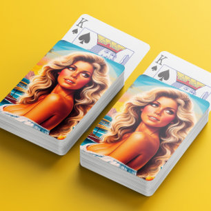 Baraja De Cartas Mujer de verano de los 80
