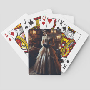 Baraja De Cartas Mujer elegante misteriosa victoriana vintage