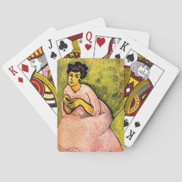 Baraja De Cartas Mujer en arte rosa (mujer elegante) (retrato femen