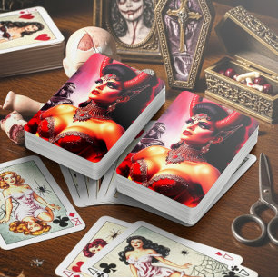 Baraja De Cartas Mujer Endiablada Vintage