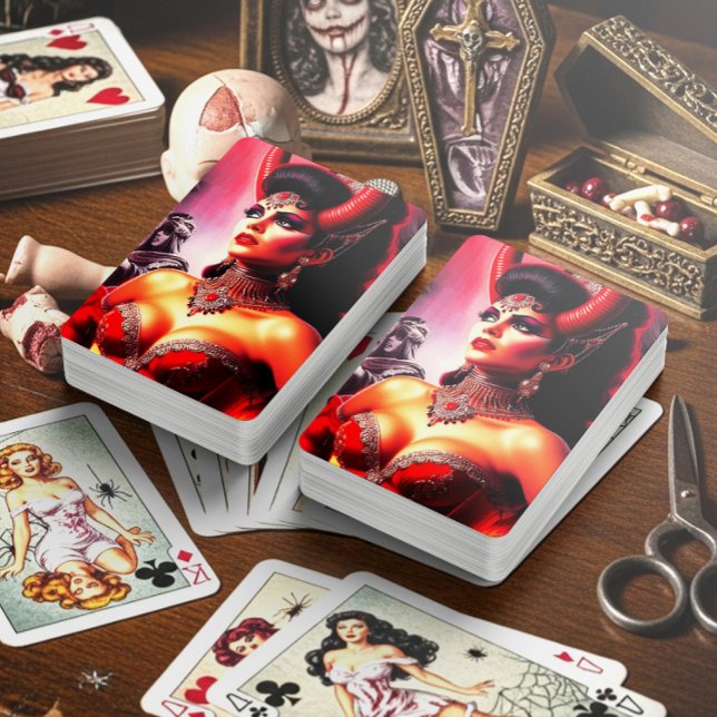 Baraja De Cartas Mujer Endiablada Vintage (Subido por el creador)