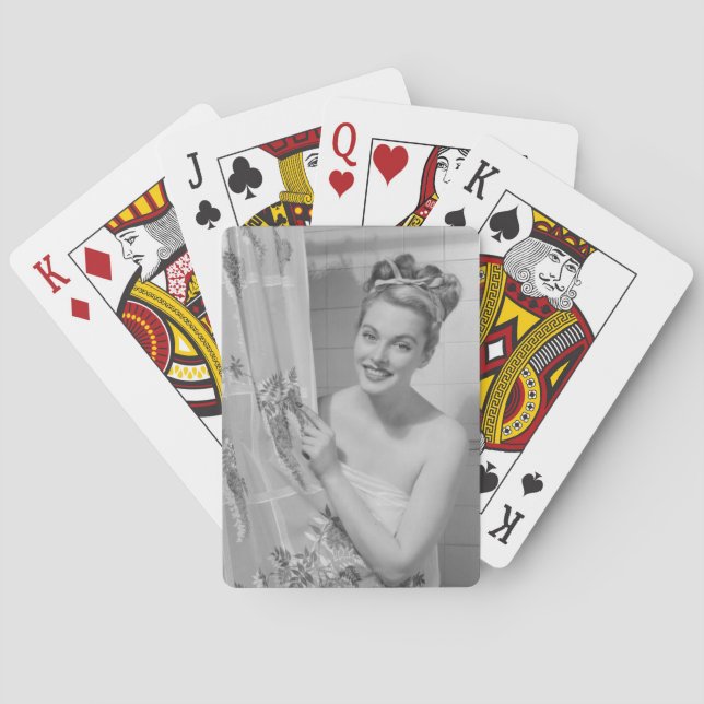 Baraja De Cartas Mujer envuelta para arriba (Reverso)