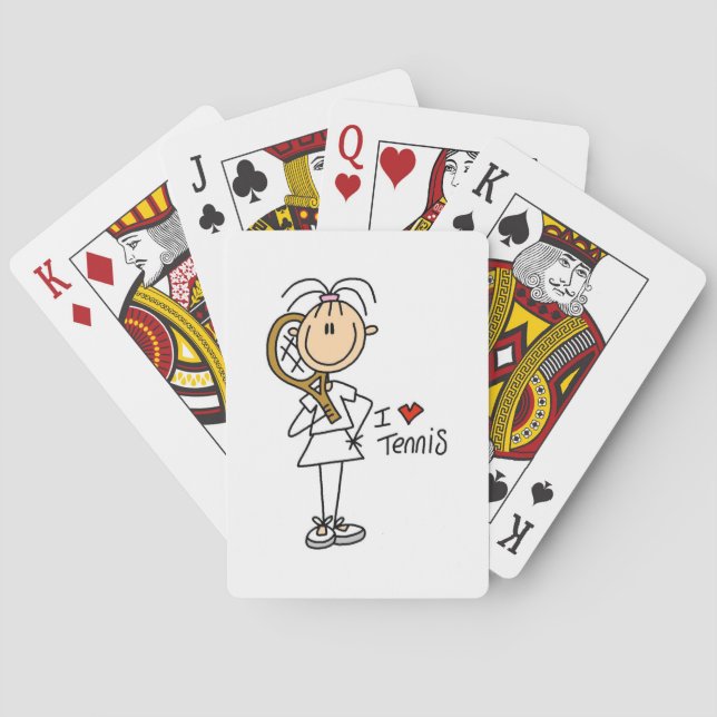 Baraja De Cartas Mujer I Love Tennis (Reverso)