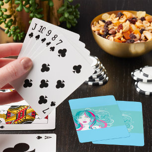 Baraja De Cartas Mujer Ilustración Artística