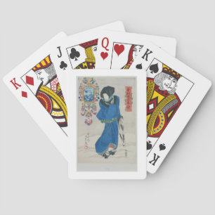 Baraja De Cartas Mujer japonesa en la nieve (impresión del