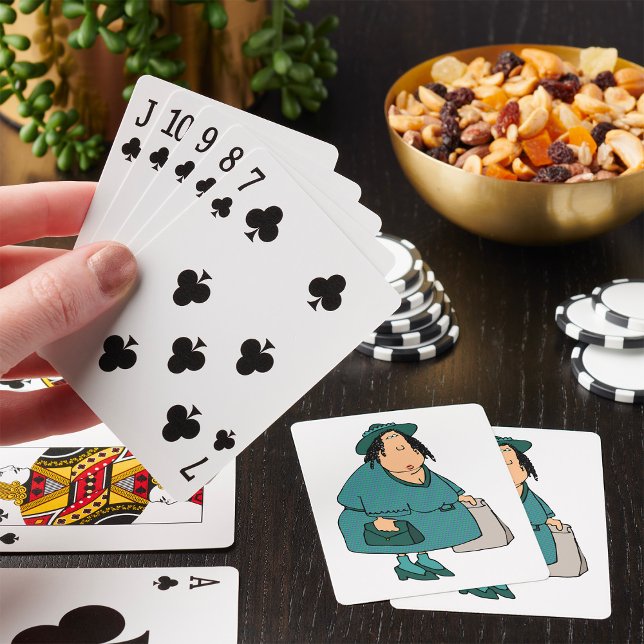 Baraja De Cartas Mujer llevando bolsas (Subido por el creador)
