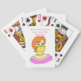 Baraja De Cartas Mujer personalizado Face Mask Funny