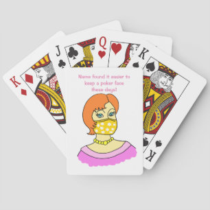 Baraja De Cartas Mujer personalizado Face Mask Funny