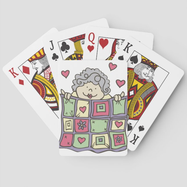 Baraja De Cartas Mujer que acolcha (Reverso)