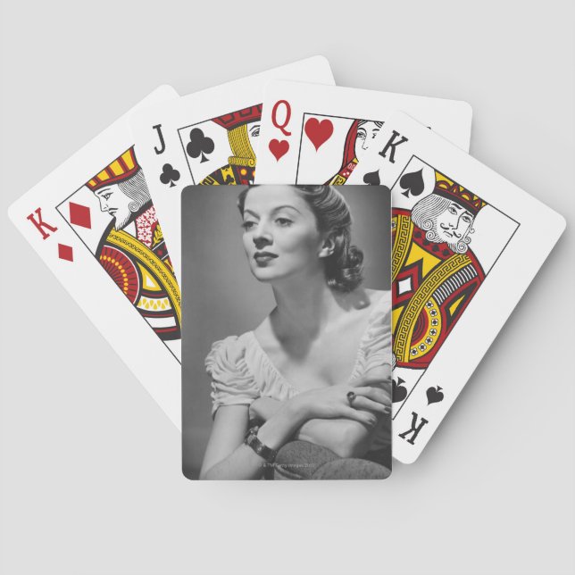 Baraja De Cartas Mujer que presenta en estudio (Reverso)