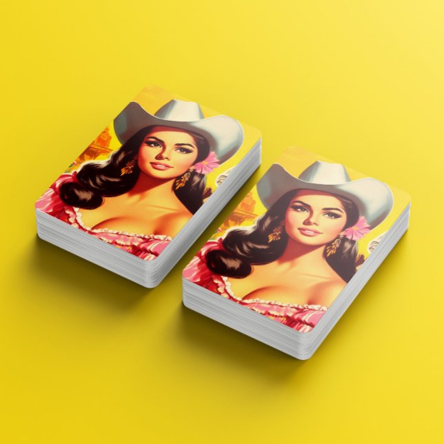 Baraja De Cartas Mujer Retro de Campo (Subido por el creador)