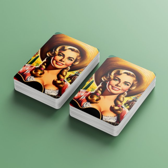 Baraja De Cartas Mujer Retro Encantadora de la Granja (Subido por el creador)