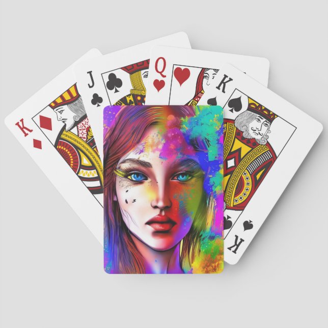 Baraja De Cartas Mujer urbana poderosa (Reverso)