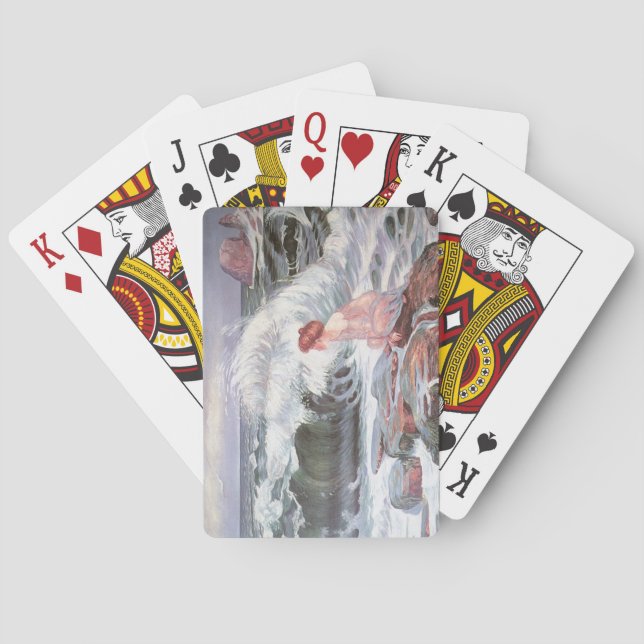 Baraja De Cartas Mujer y ola (por Frantisek Kupka) (Reverso)